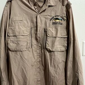 Men's Lightweight Tan Outdoor Long-sleeve